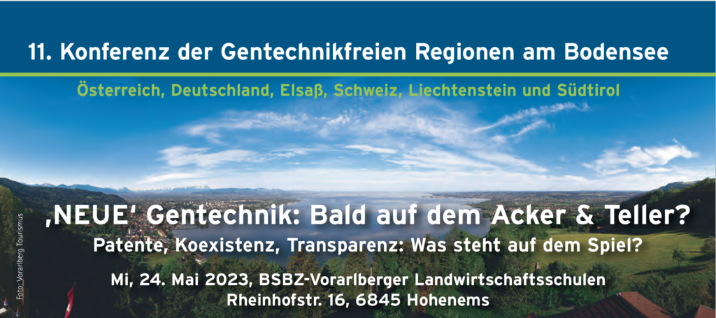 11. Konferenz der Gentechnik-freien Regionen am Bodensee